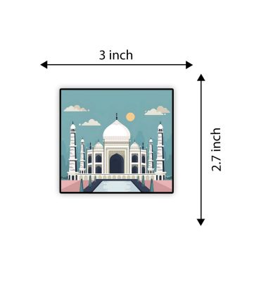 Agra Fridge Magnet Souvenir Gift for Tourist Kitchen Decoration Refrigerator Door Decor Sticker  Magnet for Refrigerator Whiteboard, Kitchen, and Office (Design 5)